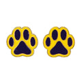 Purple & Gold Paw Stud earrings