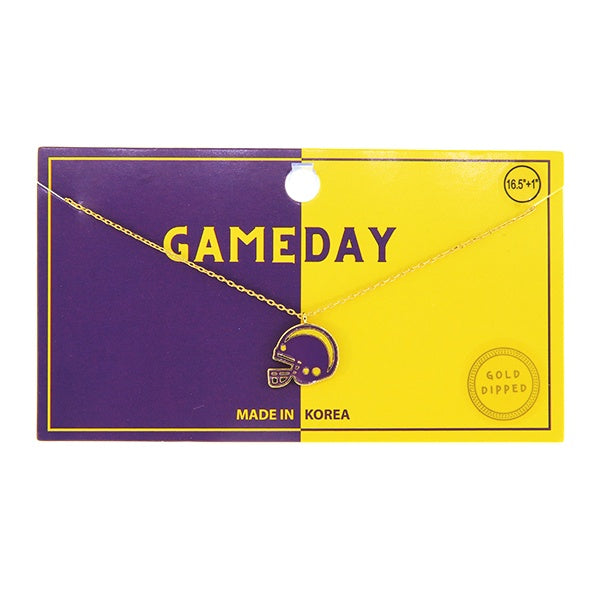 Game day Purple & gold necklace