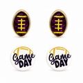 Purple & Gold stud set