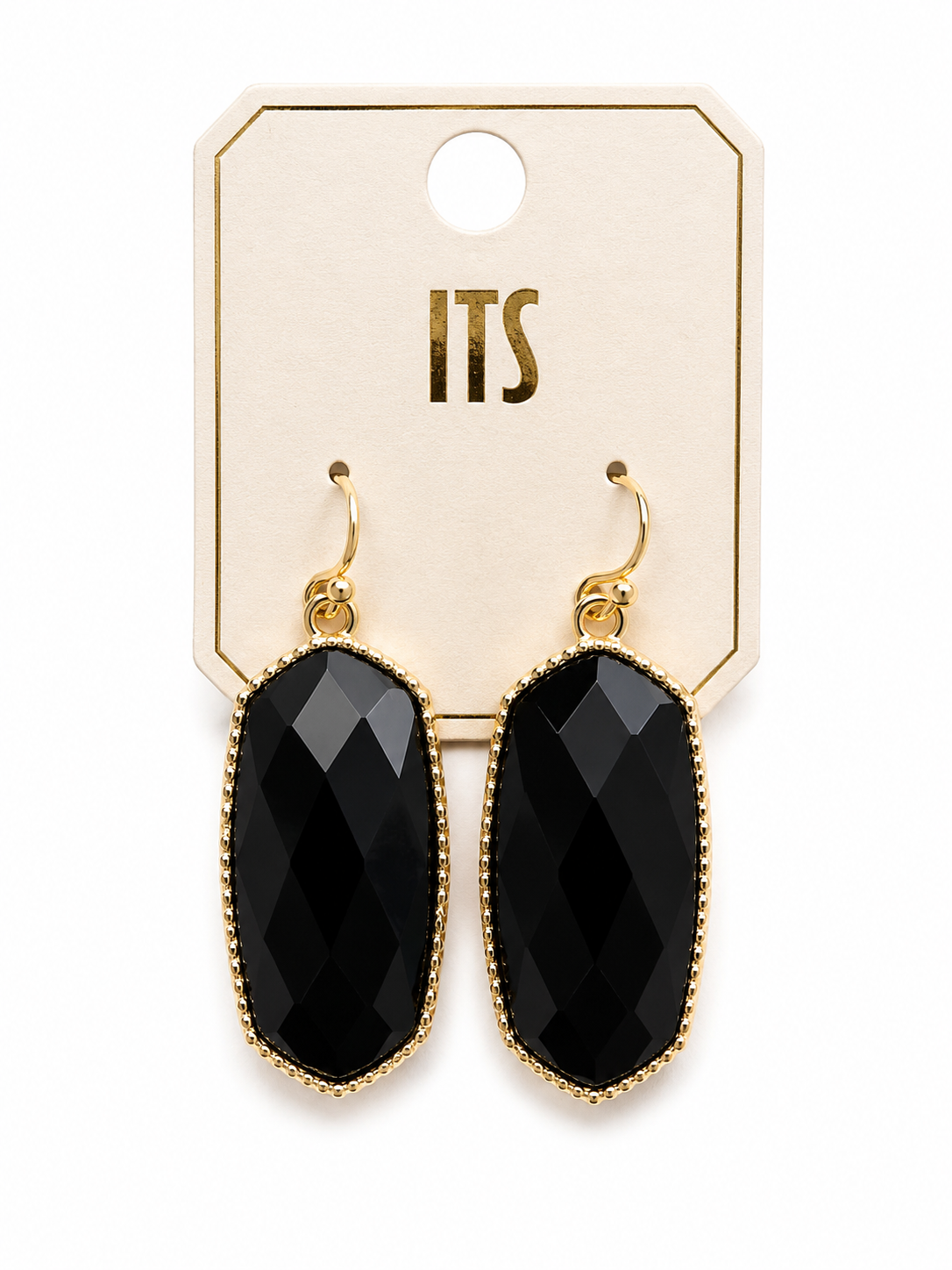 Black handle earrings