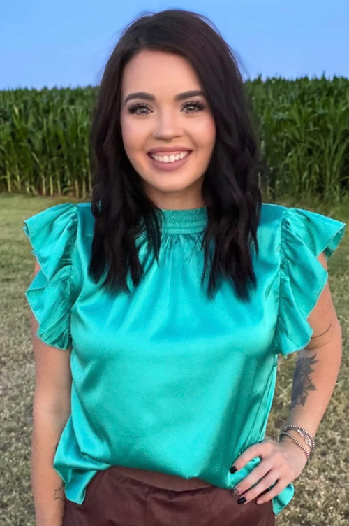 Babydoll Top Turquoise
