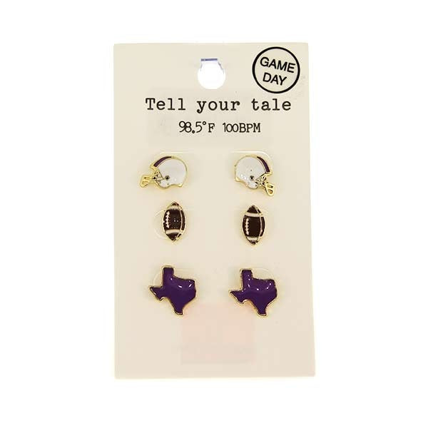 Purple Texas Football Set