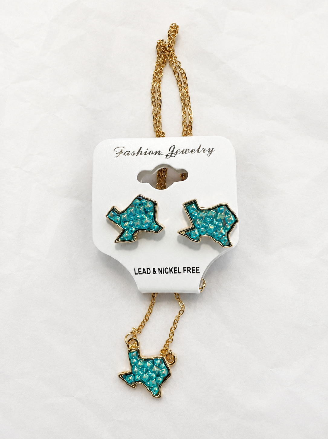 Texas Turquoise earring & necklace set