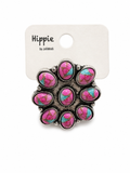 Pink/turquoise concha ring