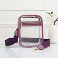 Purple clear stadium bag