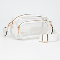 White clear stadium bag