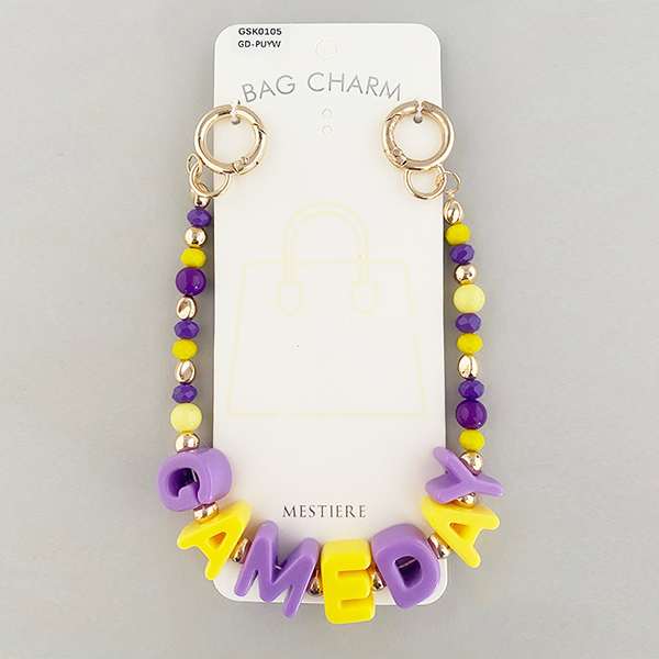 Purple & Gold GameDay purse accessory