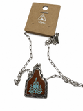 Tag stitch necklace