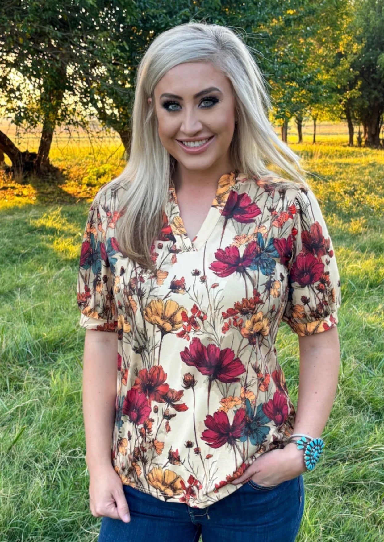 Vintage Wildflower Top