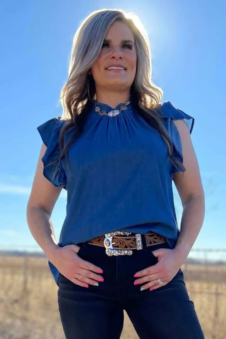 Babydoll Denim Top