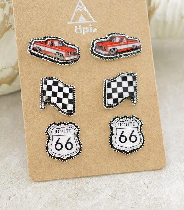 Let’s race earring set