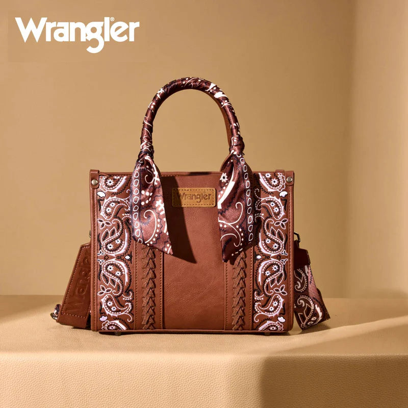 Brown Bandanna Wrangler Purse