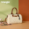Bejeweled Ivory Wrangler Purse with charms