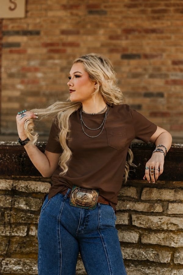 Brown Arrow Pocket Tee