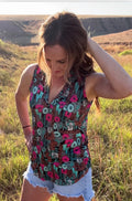 Pink Petal Tattoo Tank Top